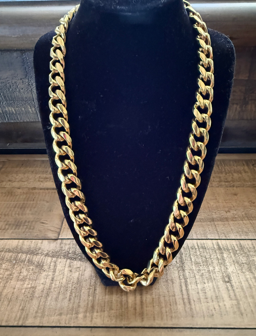Talidara Gold Tone Chunky Chain Necklace 23 Inch Hook Clasp Statement Gift